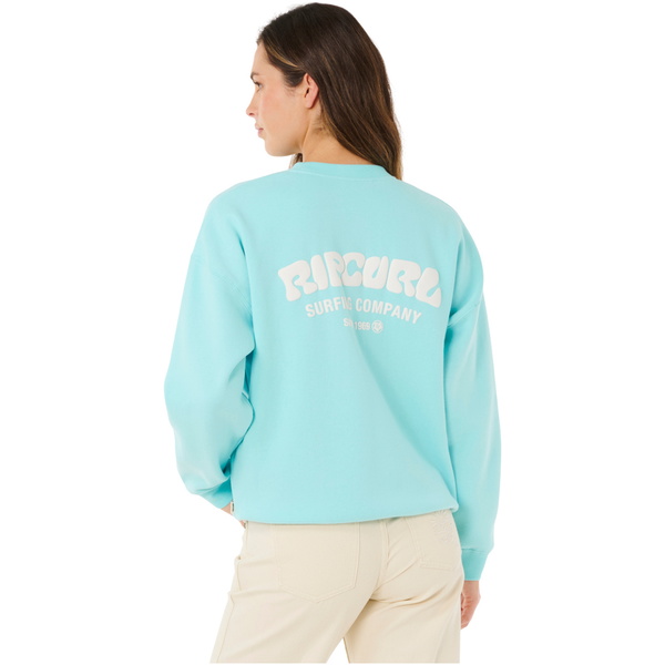 2026 Rip Curl Femmes Surf Puff Inspired Crew 0AMWFL - Light Sea Blue